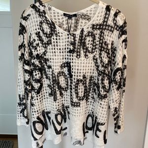 Charlie love knit sweater, extra small, NWT